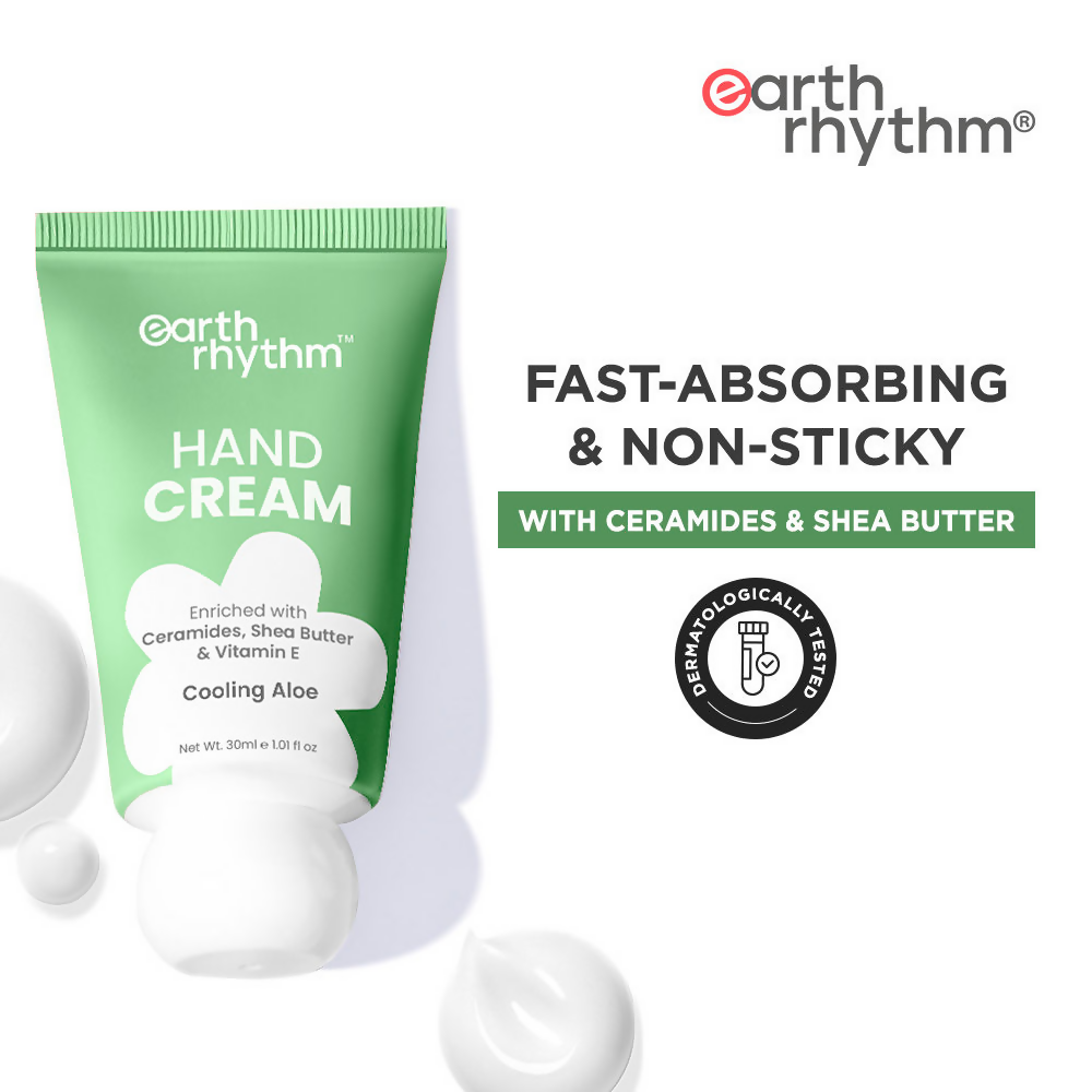 Earth Rhythm Cooling Aloe Hand Cream Enriched with Ceramide | Grocsy
