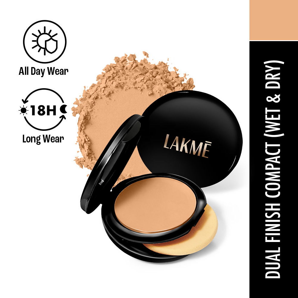 Lakme Xtraordin-Airy Compact, 2 In 1 Compact + Foundation, Lightweight, SPF17 - 05 Beige Honey | Grocsy