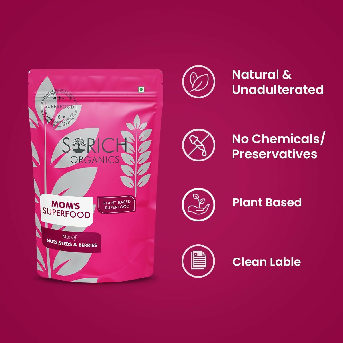 Sorich Organics Mother's Superfood Mix Nuts & Seeds | Grocsy
