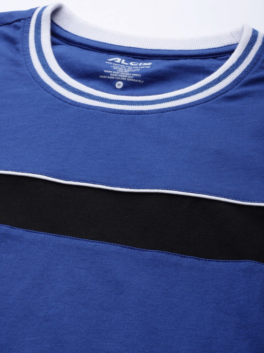 Alcis Men Blue Slim Fit Training or Gym T-shirt | Grocsy