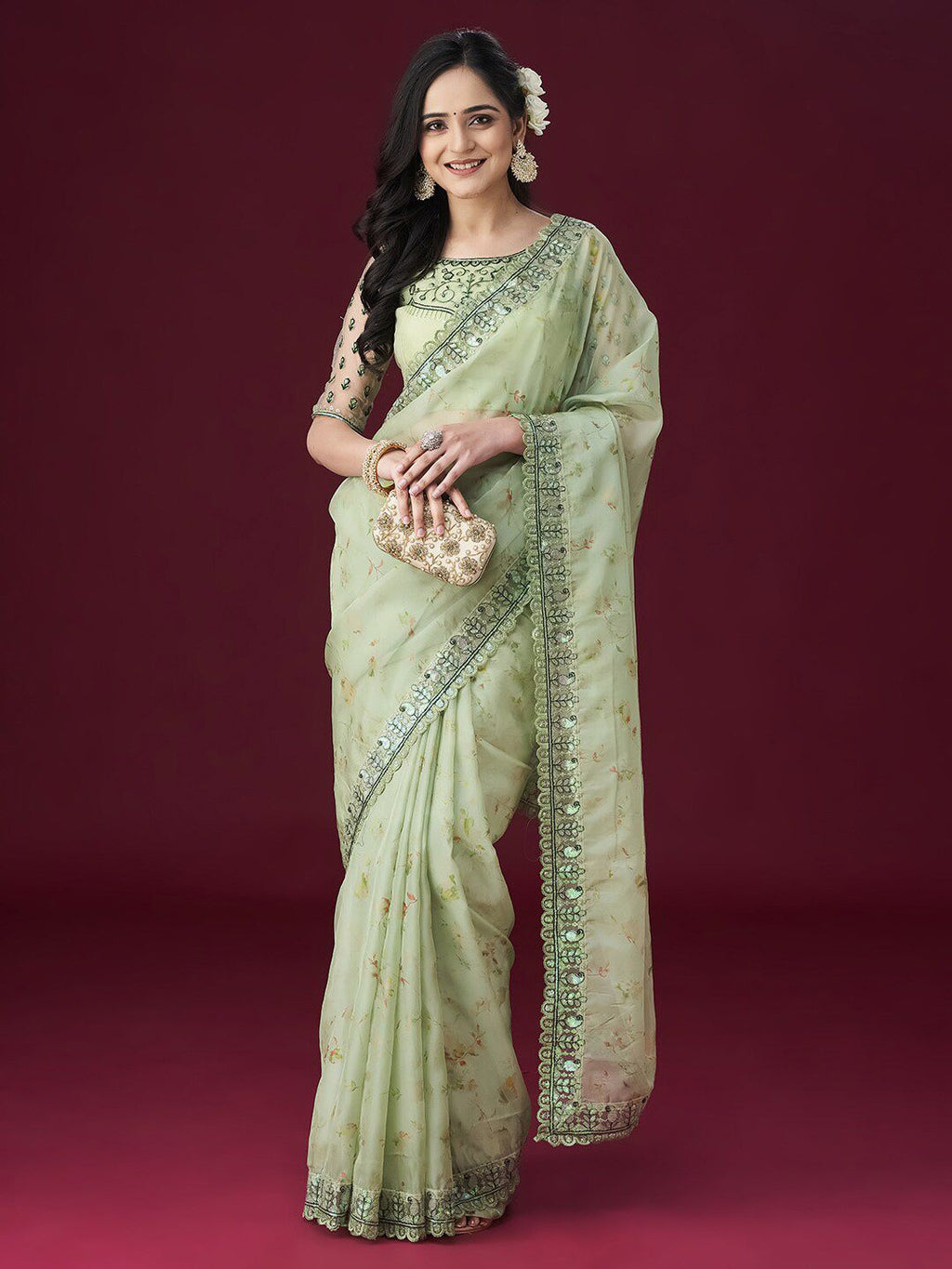 kasee Embellished Floral Sarees | Grocsy