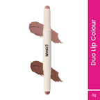 Swiss Beauty CRAZE Duo 2 In 1 Satin Matte Finish Lipstick Non-Transfer Lip Colour - 03 Choco Spice | Grocsy