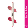 Swiss Beauty CRAZE Duo 2 In 1 Satin Matte Finish Lipstick Non-Transfer Lip Colour - 04 Terrafic Pink | Grocsy