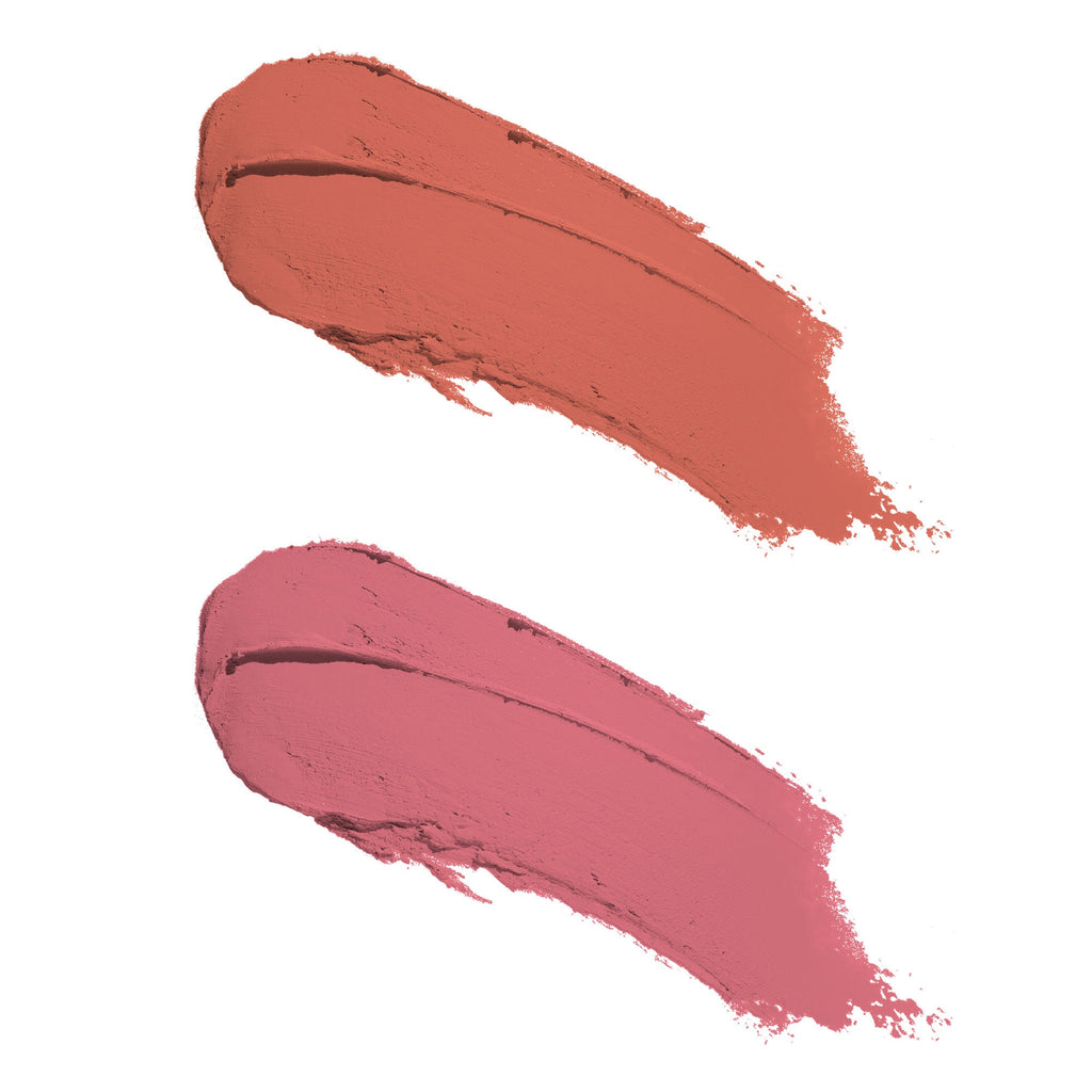 Swiss Beauty CRAZE Duo 2 In 1 Satin Matte Finish Lipstick Non-Transfer Lip Colour - 05 Peach Me Pink | Grocsy
