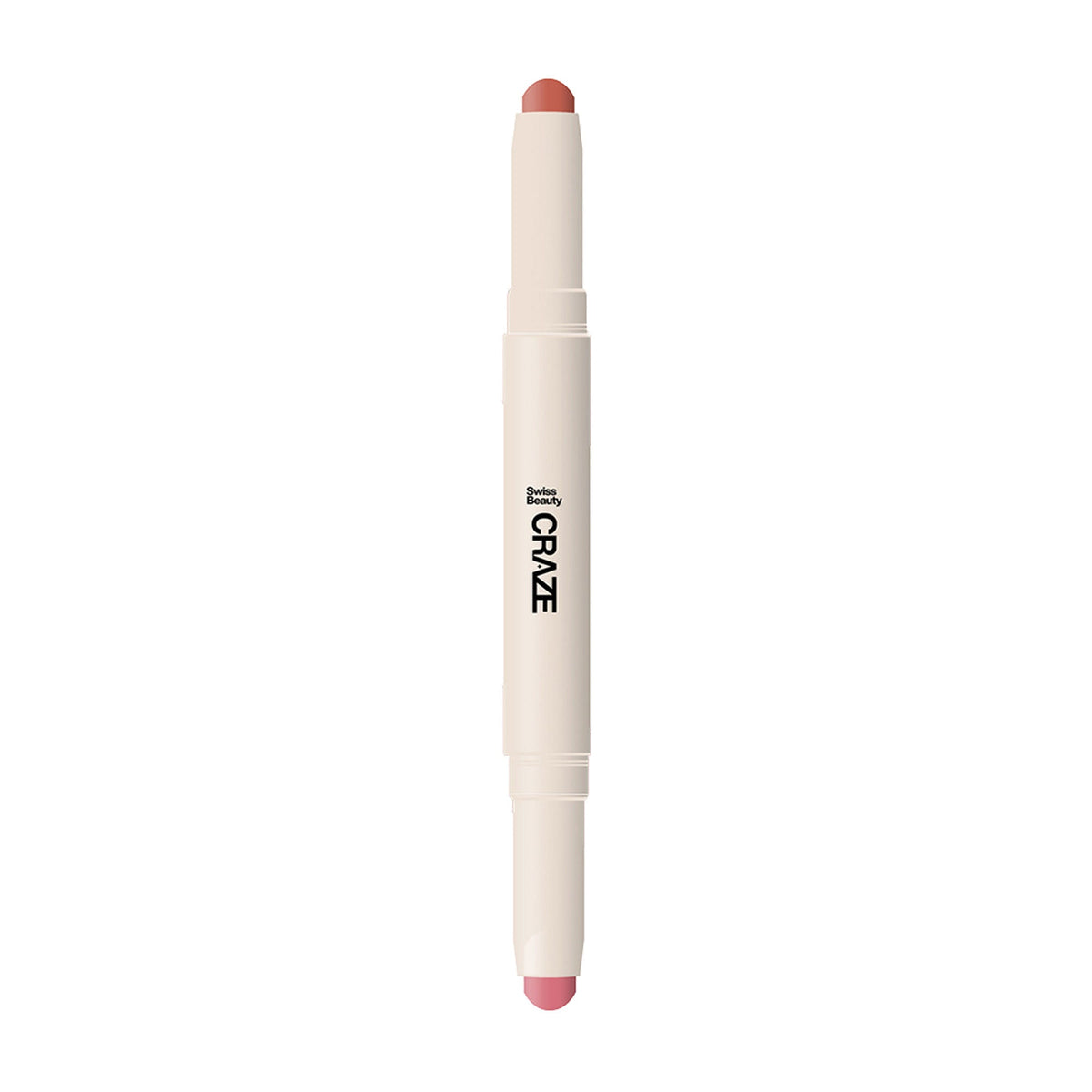 Swiss Beauty CRAZE Duo 2 In 1 Satin Matte Finish Lipstick Non-Transfer Lip Colour - 05 Peach Me Pink | Grocsy