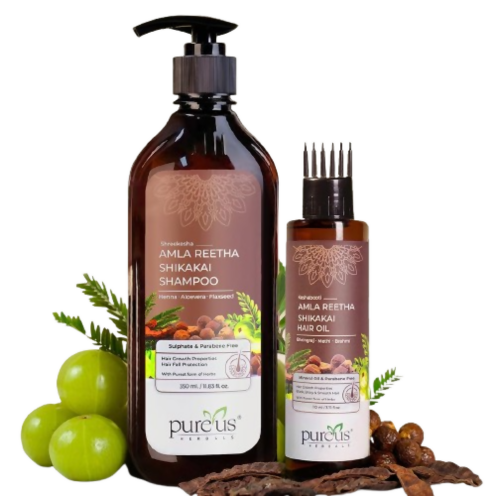 Pureus Herbals Anti Hair Fall & Hair Growth Combo | Grocsy