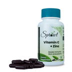Sprowt Plant Based Vitamin C + Zinc Capsules | Grocsy