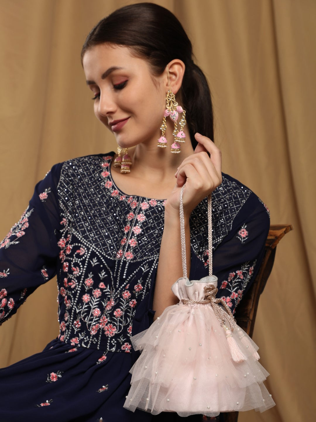 Masq Embellished Potli Clutch | Grocsy