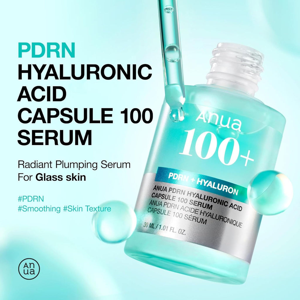Anua Pdrn Hyaluronic Acid Capsule 100 Serum with Collagen For Plump, Dewy, Radiant Glass Skin | Grocsy
