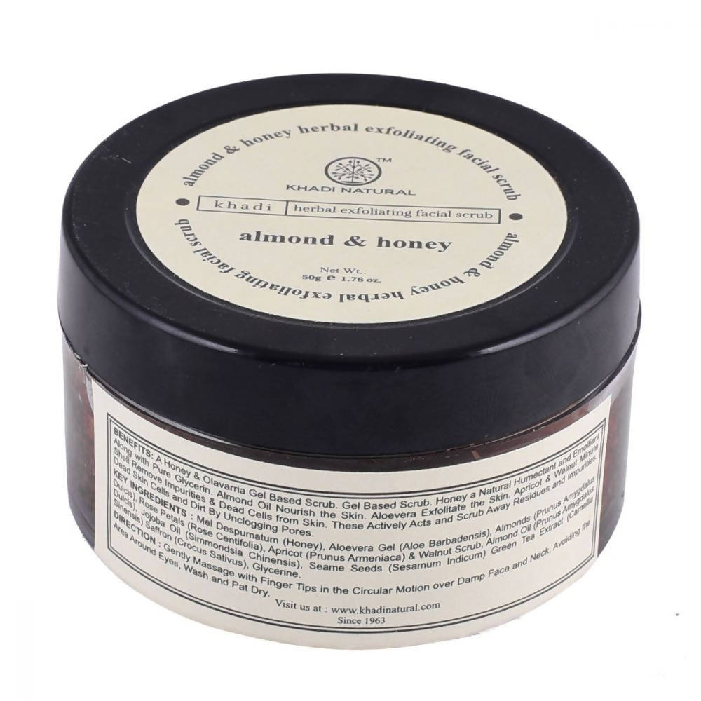 Khadi Natural Almond & Honey Exfoliating Facial Scrub | Grocsy