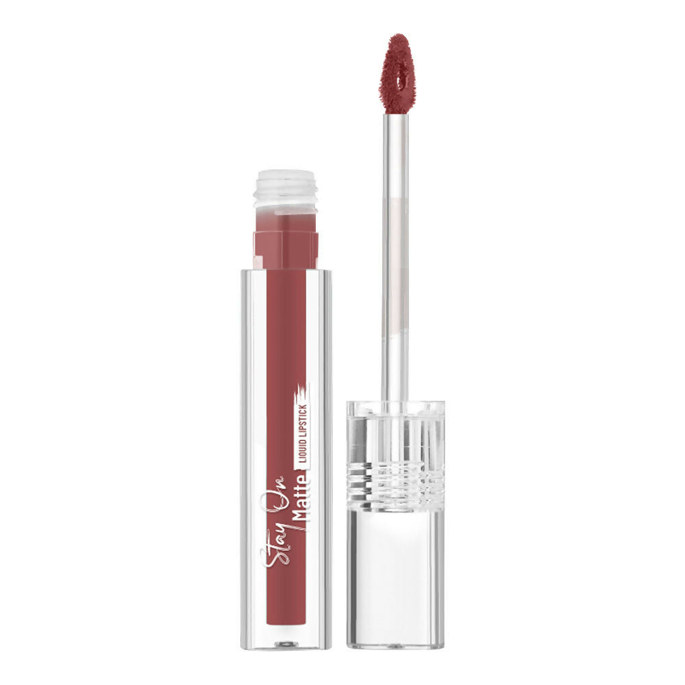 Swiss Beauty Stay On Matte Liquid Lipstick - 10 Earthy Brown | Grocsy