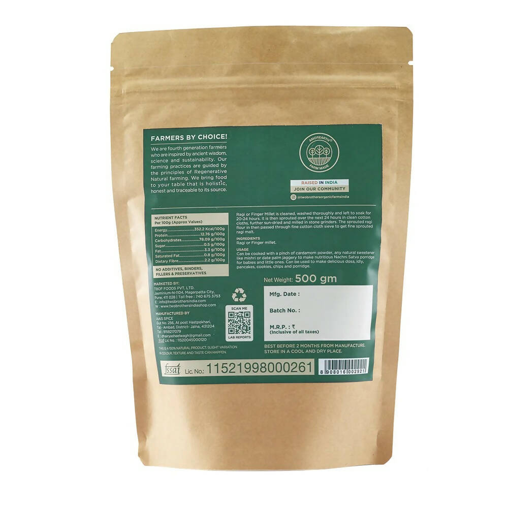 Two Brothers Organic Farms Sprouted Ragi Malt-Nachni Satva | Grocsy