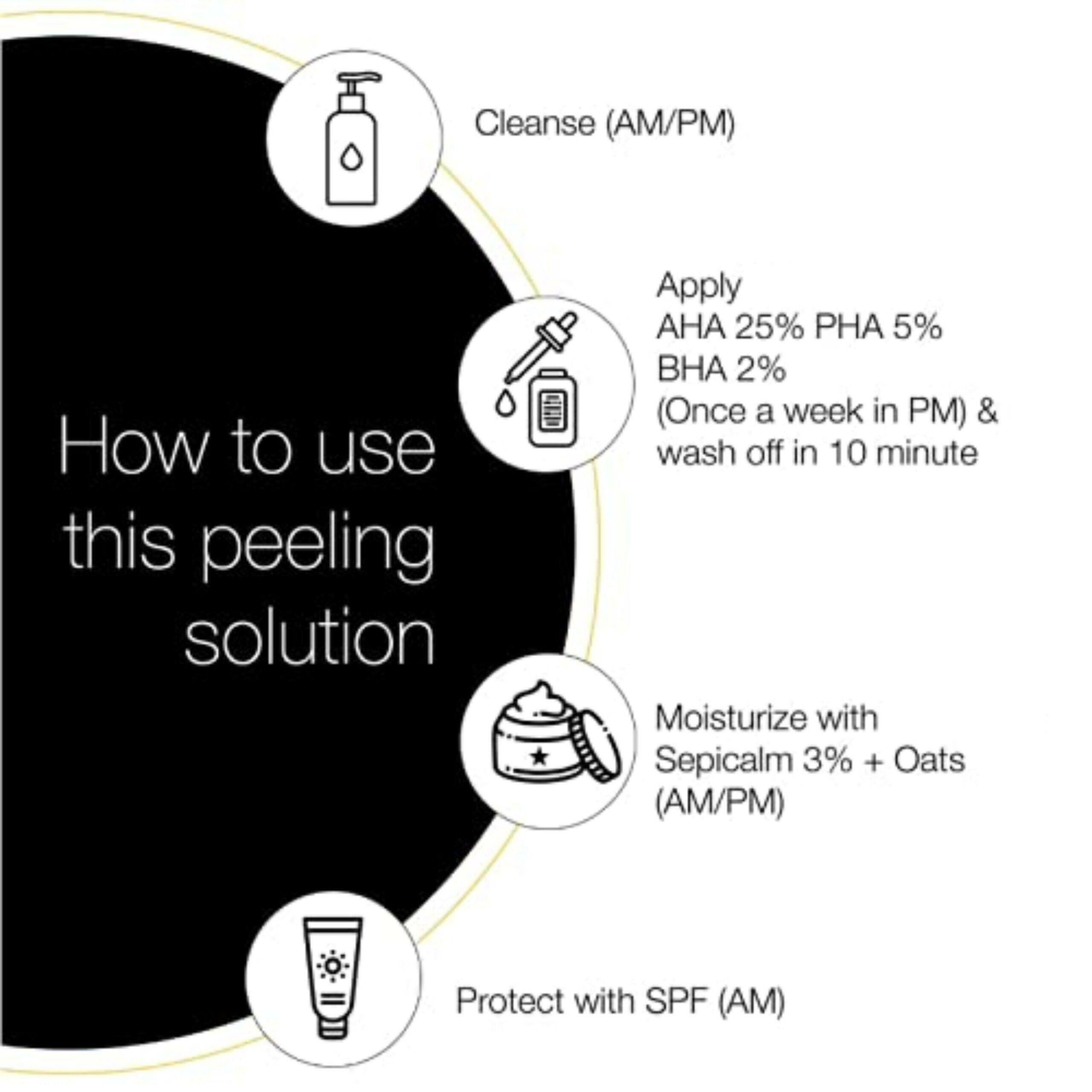 Dravida Organics AHA 25% + BHA 2% + PHA 5% Peeling Solution for Face | Grocsy