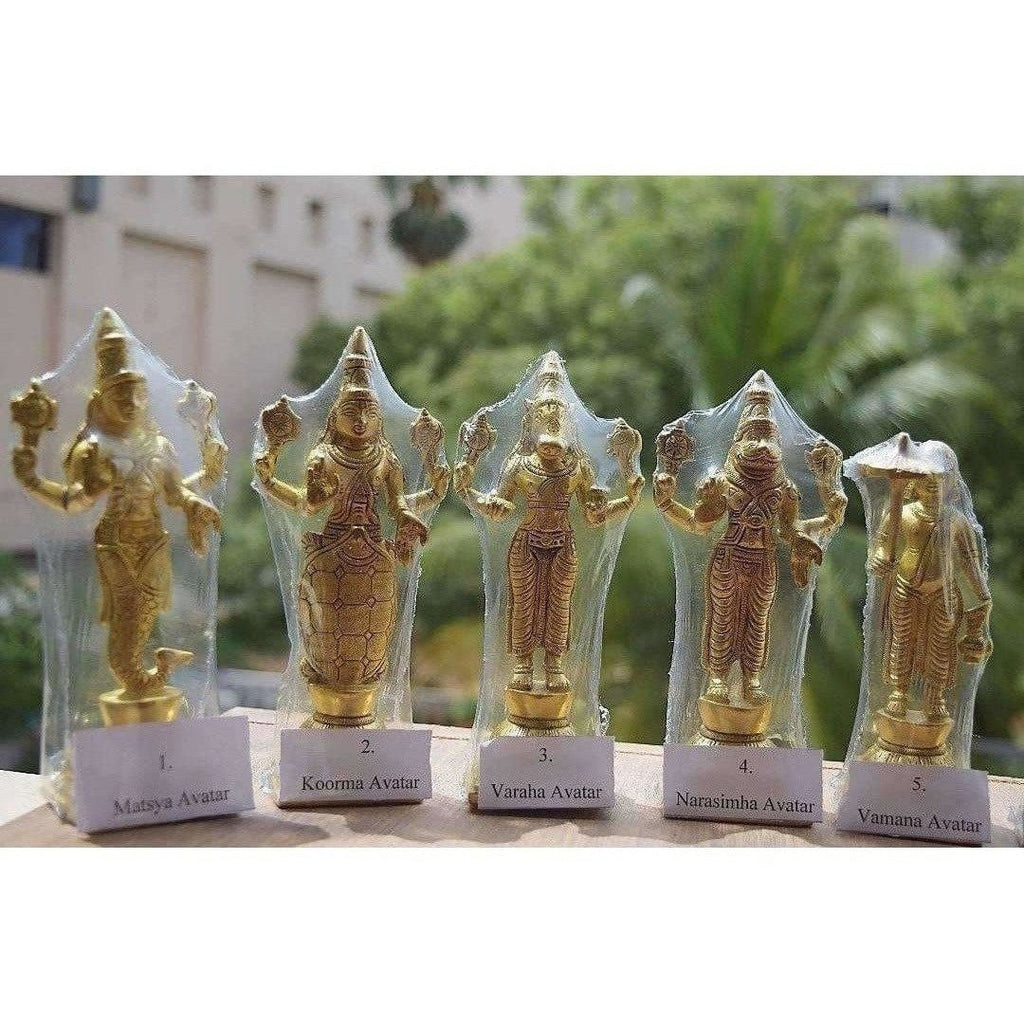 Dasavathara 10 Avathara's of Lord Vishnu-Brass Statue Set | Grocsy