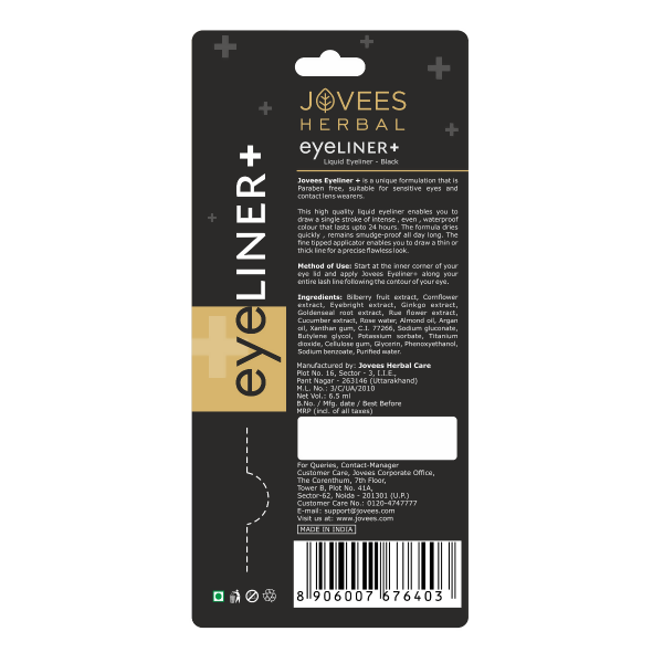 Jovees Eye Liner Black | Grocsy