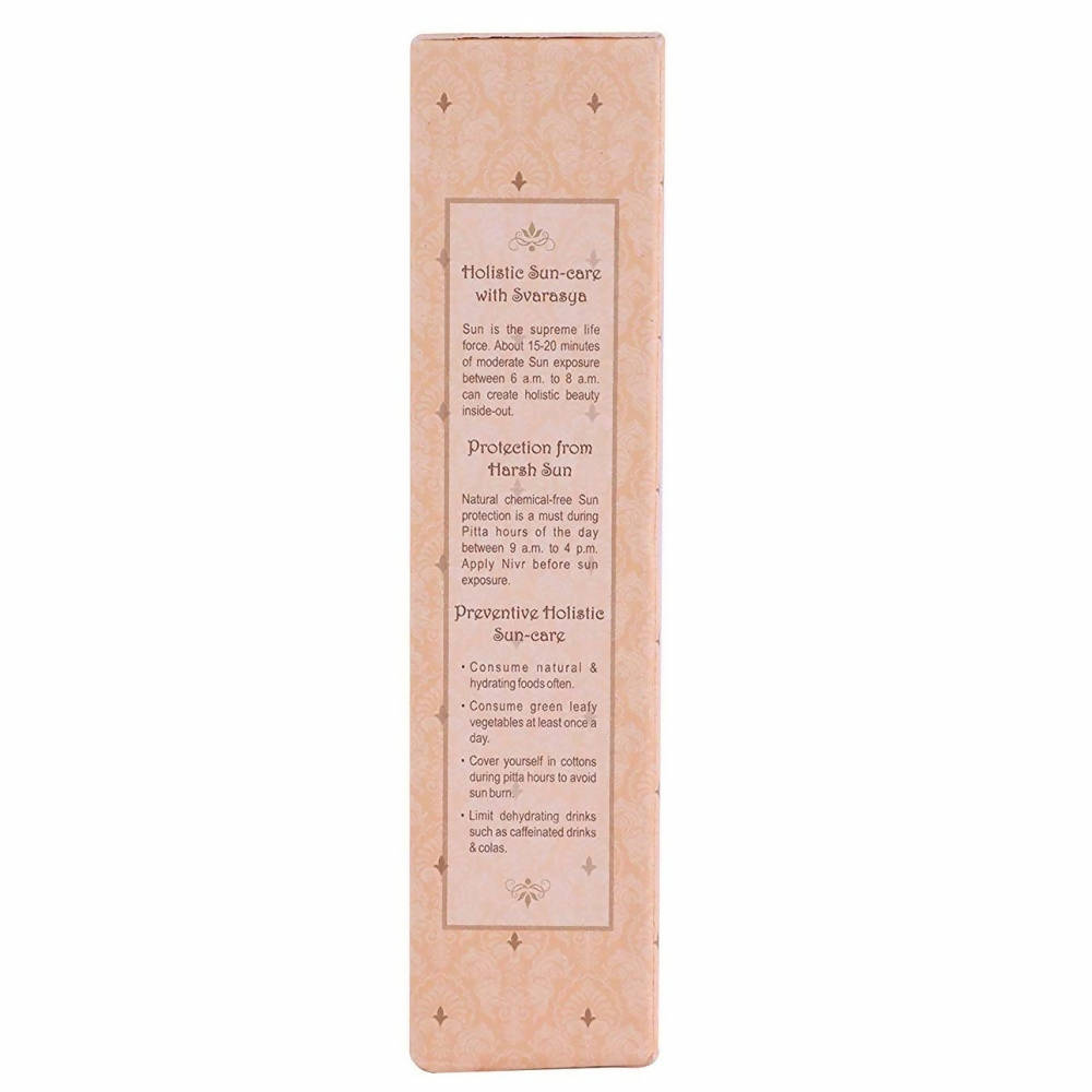 Svarasya Nivr Natural Sun Protection Sunscreen SPF 21 | Grocsy