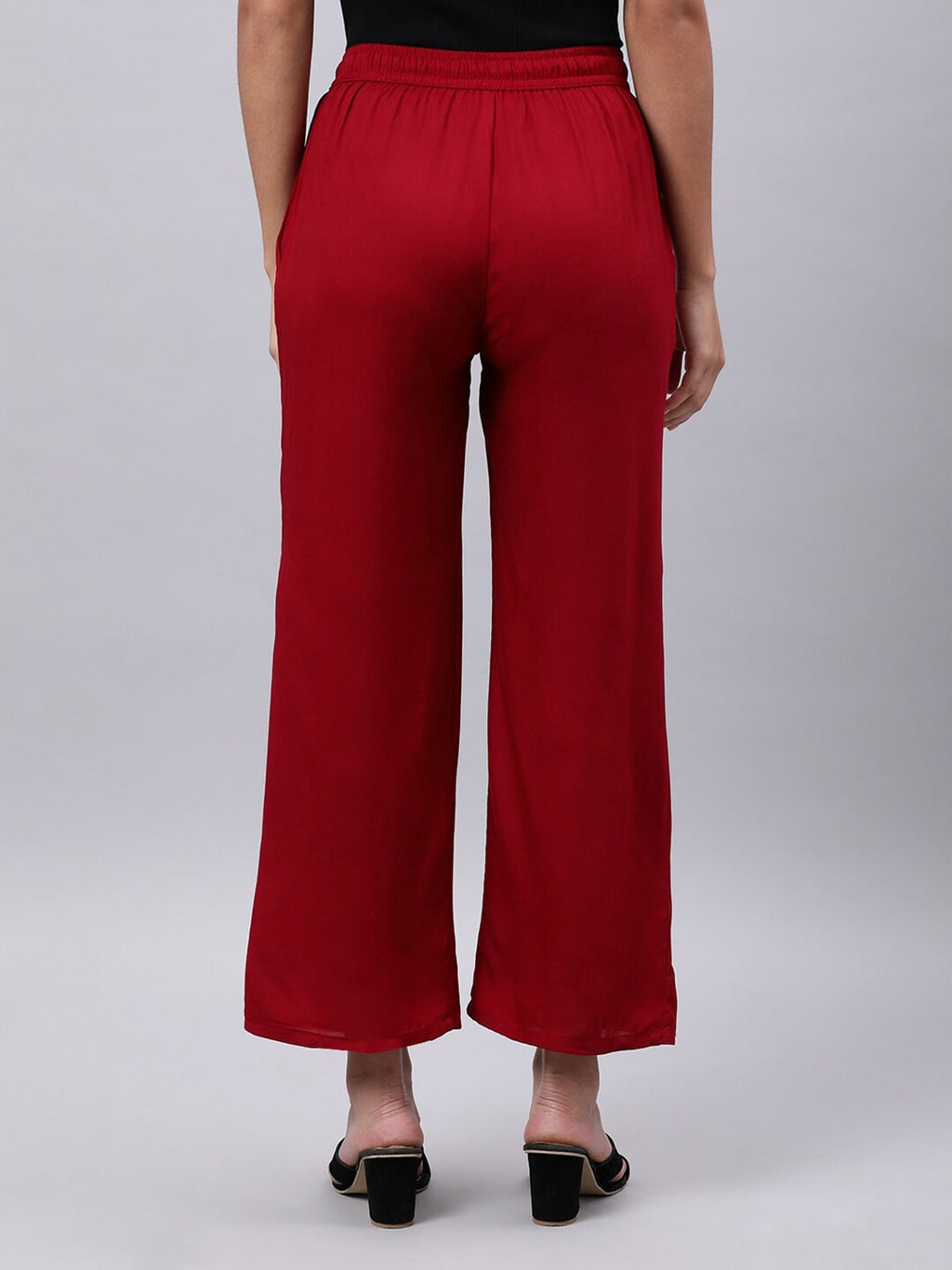 Souchii Maroon Liva Ethnic Palazzos | Grocsy