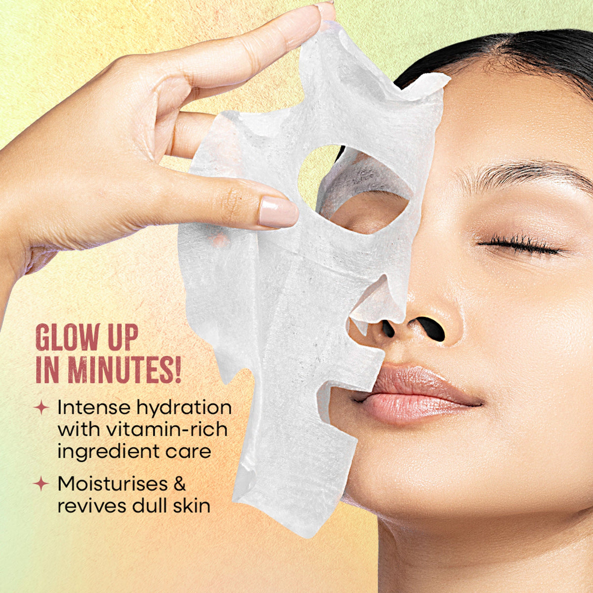 Nykaa Green Tea + Aloe Vera Sheet Mask For Hydrated Skin - Formulated in Korea - For All Skin Types - Avocado + Moringa | Grocsy