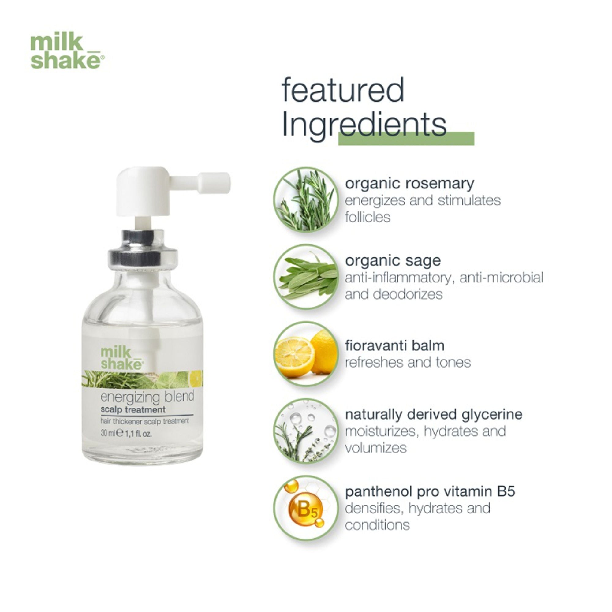 Milkshake Energizing Blend Concentrated Treatment For Hair Loss & Fragile Hair - No-Rinse Serum | Grocsy