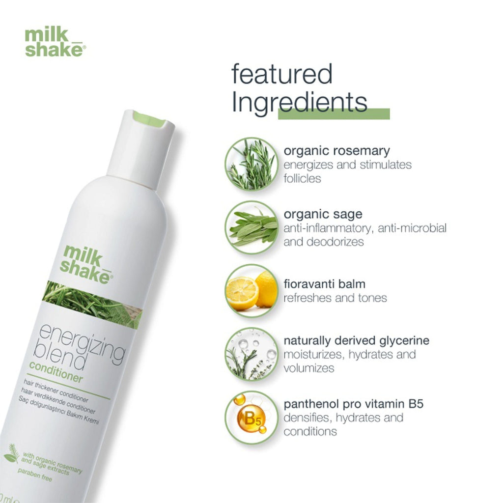 Milkshake Energizing Blend Conditioner For Hair Loss With Organic Rosemary & Sage | Grocsy
