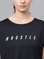 MKH Typography Printed Extended Sleeves Dri-FIT Relaxed Fit T-shirt | Grocsy