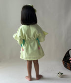 ArthLife Yellow Donuts Embroidered Dress | Grocsy