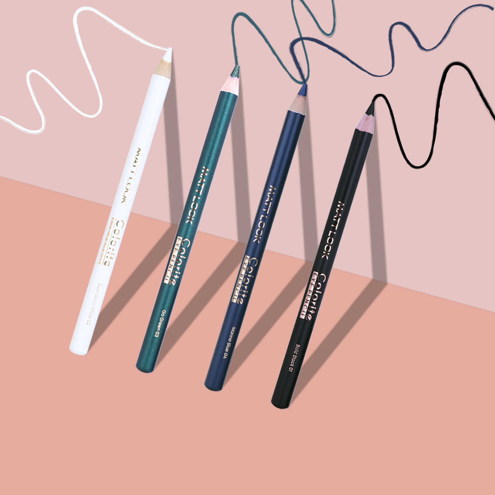 Matt Look Colorite Long Lasting Smudge Proof Eye Liner Pencil - Go Green 03 | Grocsy