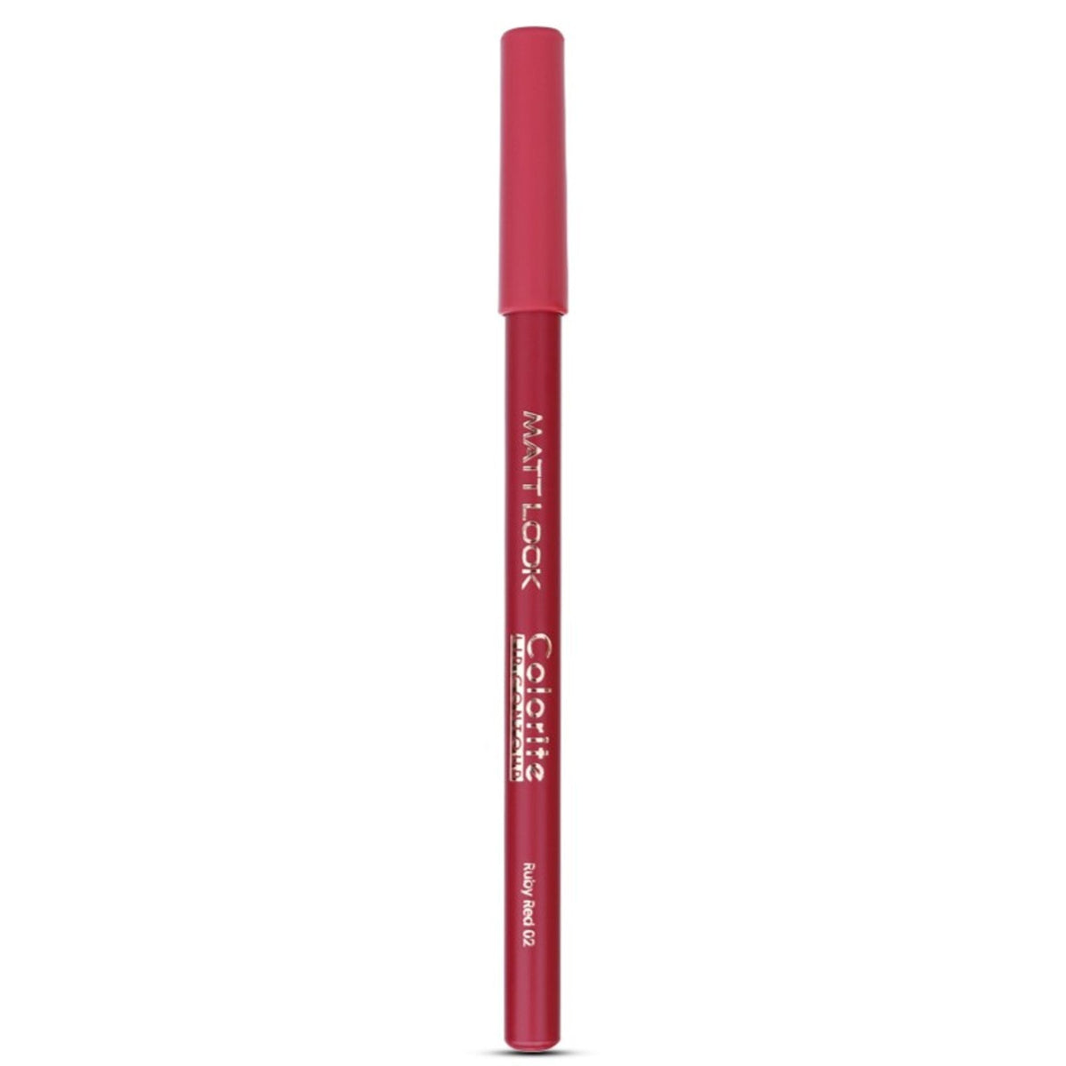 Matt Look Colorite Lip Contour Professional Matte Lip Color Pencil - Ruby Red 02 | Grocsy