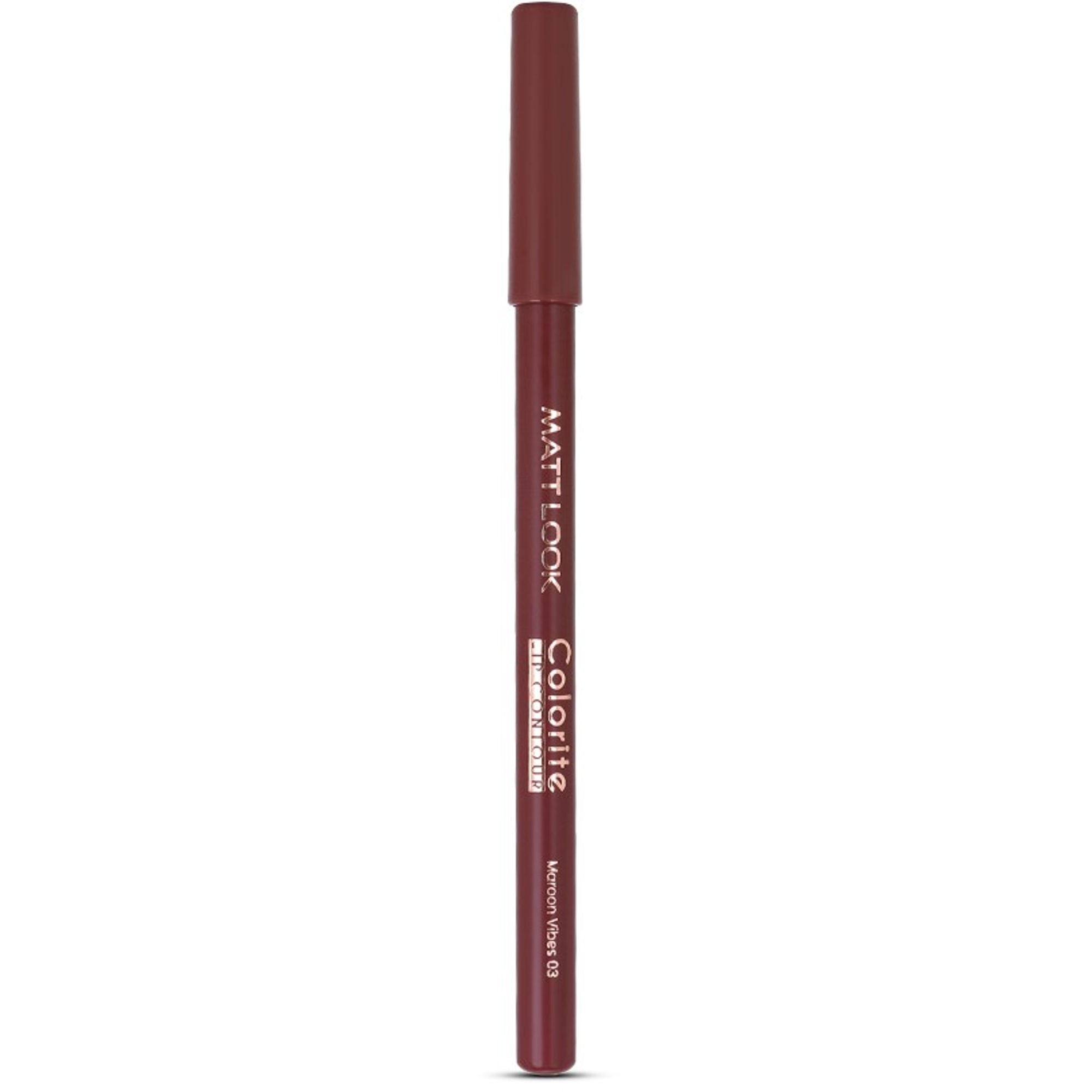 Matt Look Colorite Lip Contour Professional Matte Lip Color Pencil - Maroon Vibes 03 | Grocsy