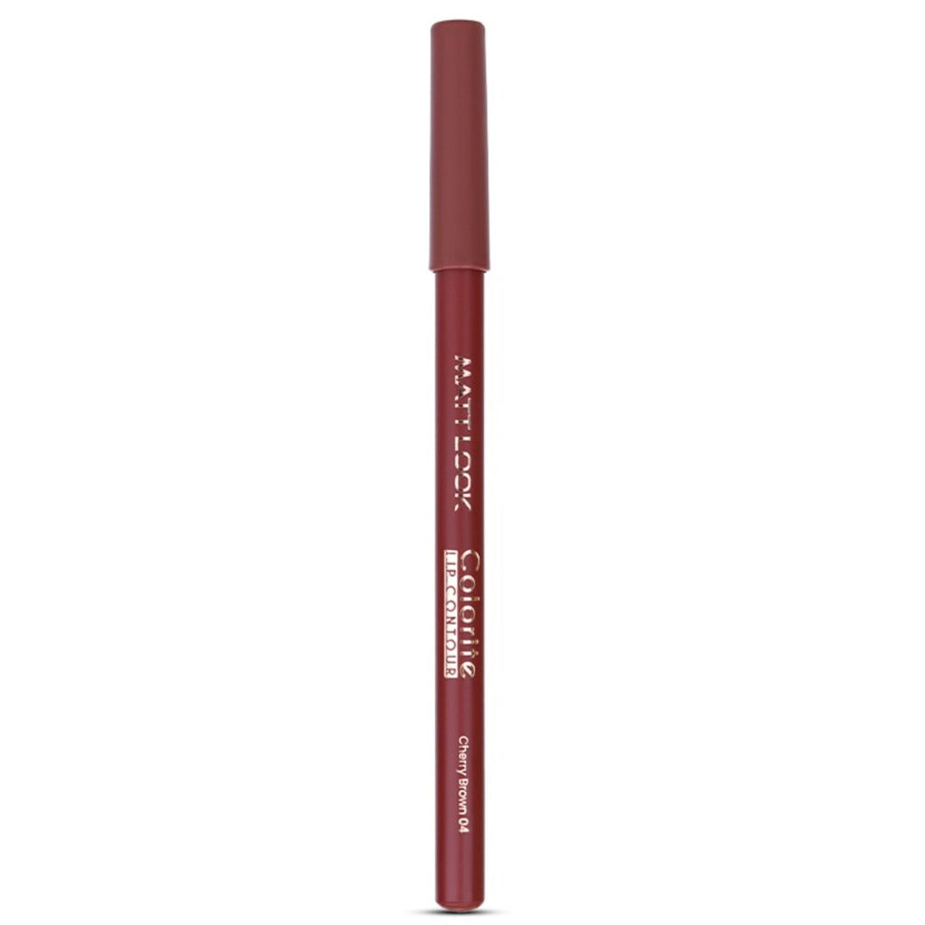 Matt Look Colorite Lip Contour Professional Matte Lip Color Pencil - Cherry Brown 04 | Grocsy