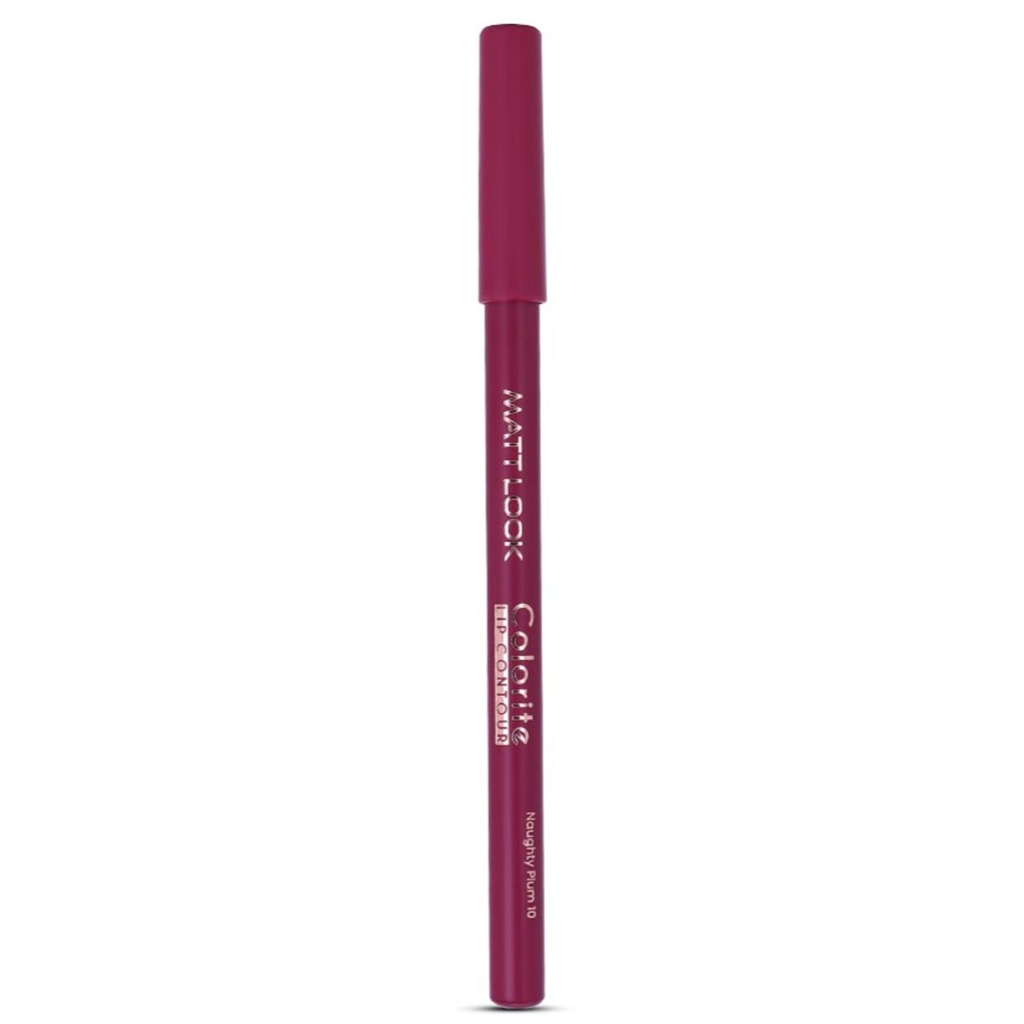 Matt Look Colorite Lip Contour Professional Matte Lip Color Pencil - Naughty Plum 10 | Grocsy