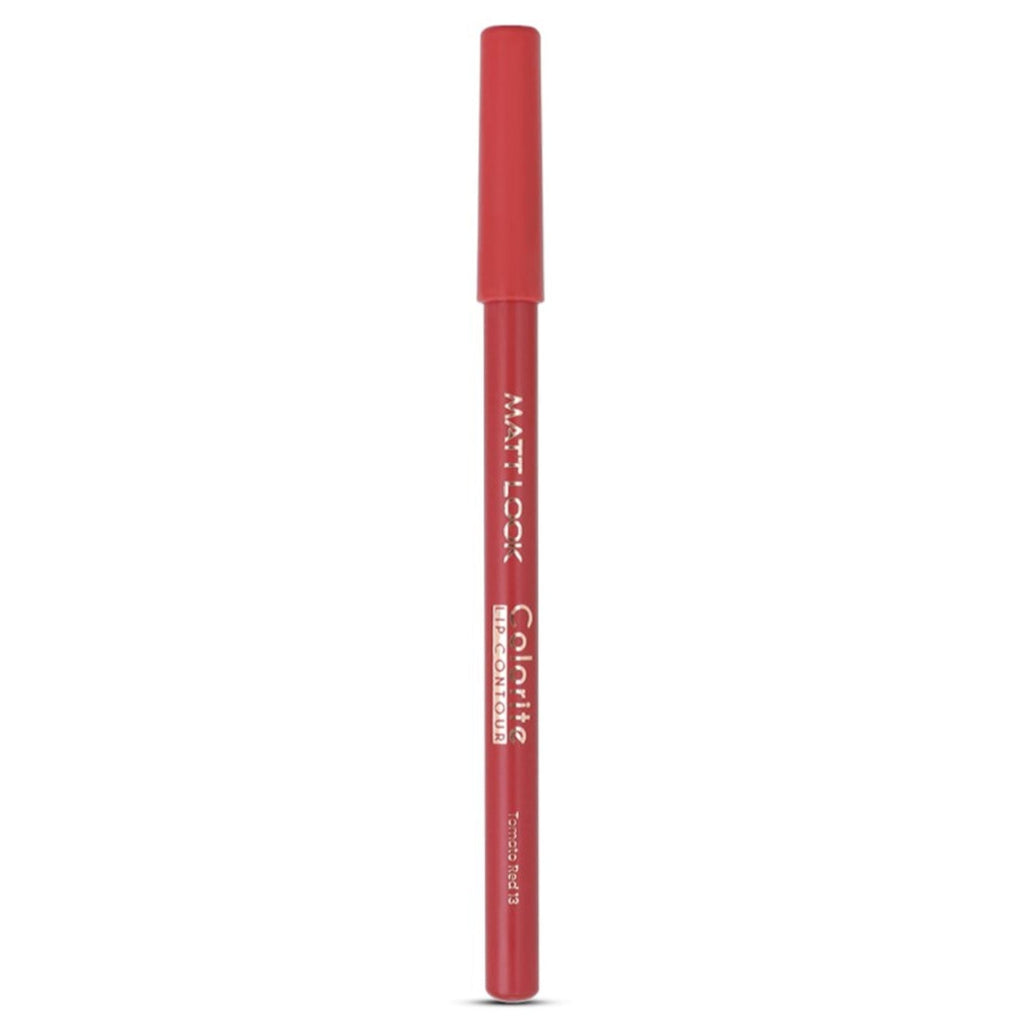Matt Look Colorite Lip Contour Professional Matte Lip Color Pencil - Tomato Red 13 | Grocsy
