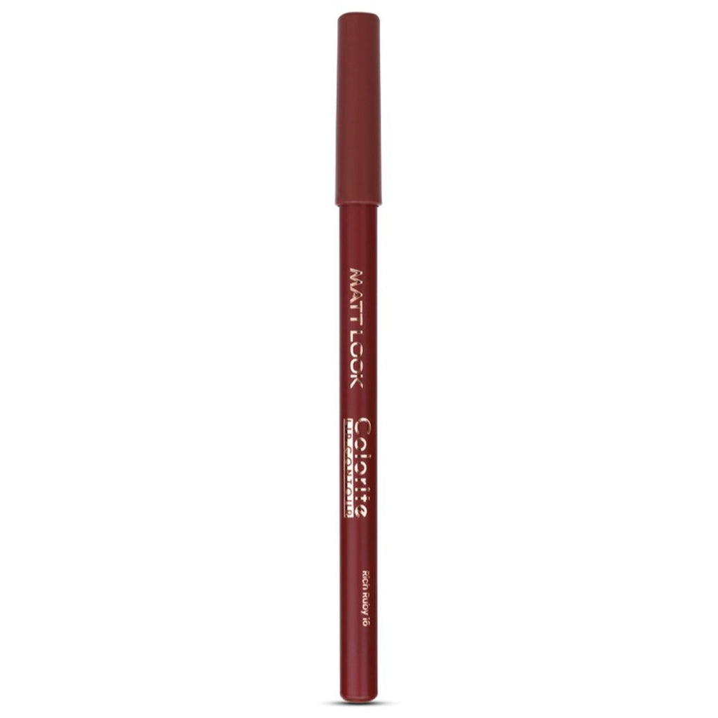 Matt Look Colorite Lip Contour Professional Matte Lip Color Pencil - Rich Ruby 16 | Grocsy