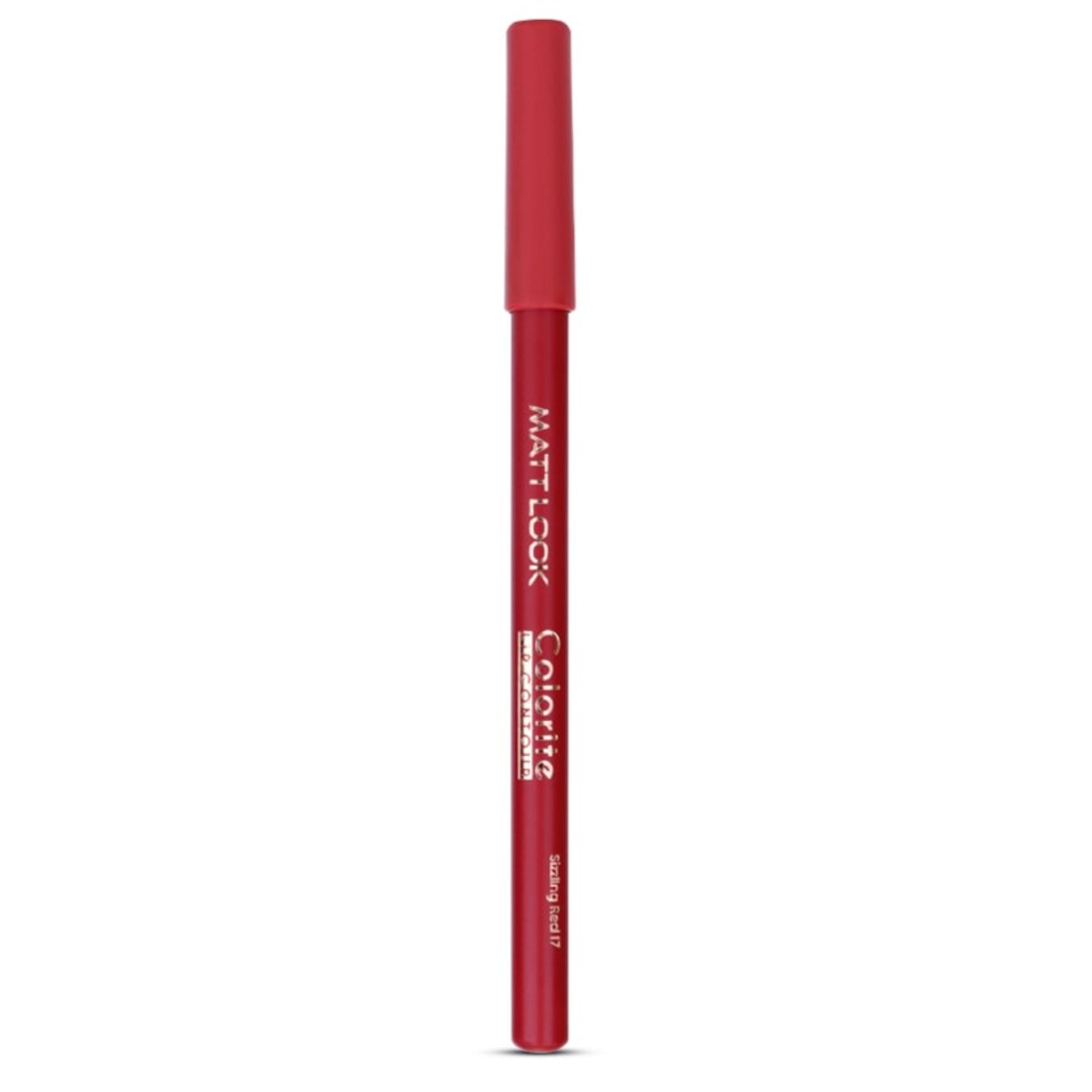 Matt Look Colorite Lip Contour Professional Matte Lip Color Pencil - Sizzling Red 17 | Grocsy