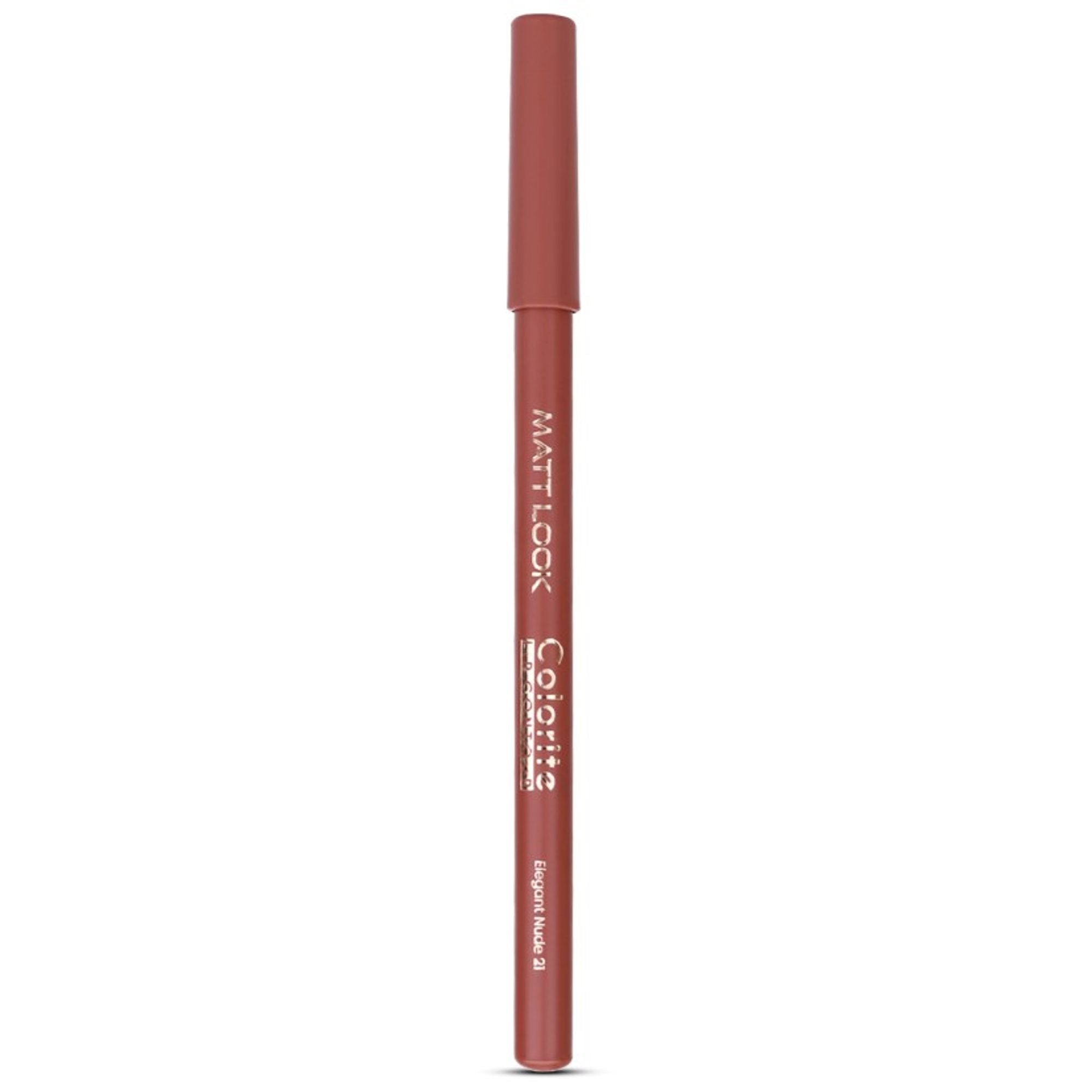 Matt Look Colorite Lip Contour Professional Matte Lip Color Pencil - Elegant Nude 21 | Grocsy