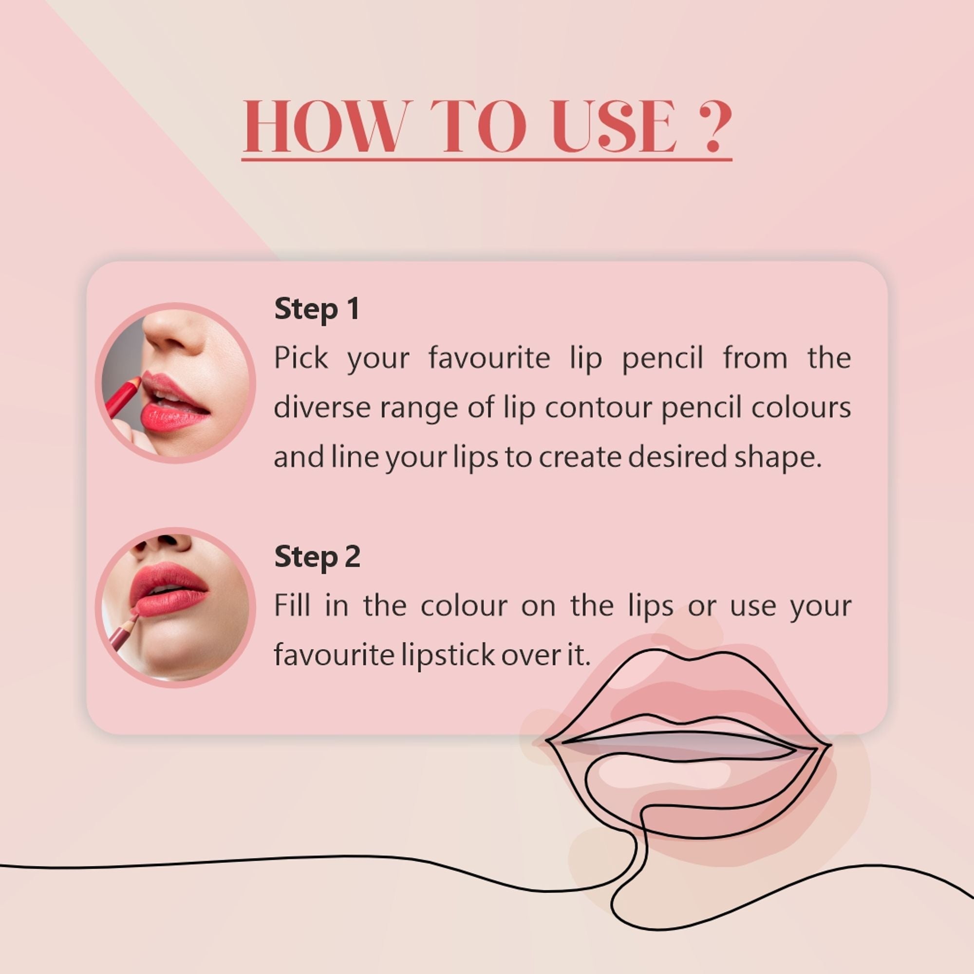 Matt Look Colorite Lip Contour Professional Matte Lip Color Pencil - Elegant Nude 21 | Grocsy
