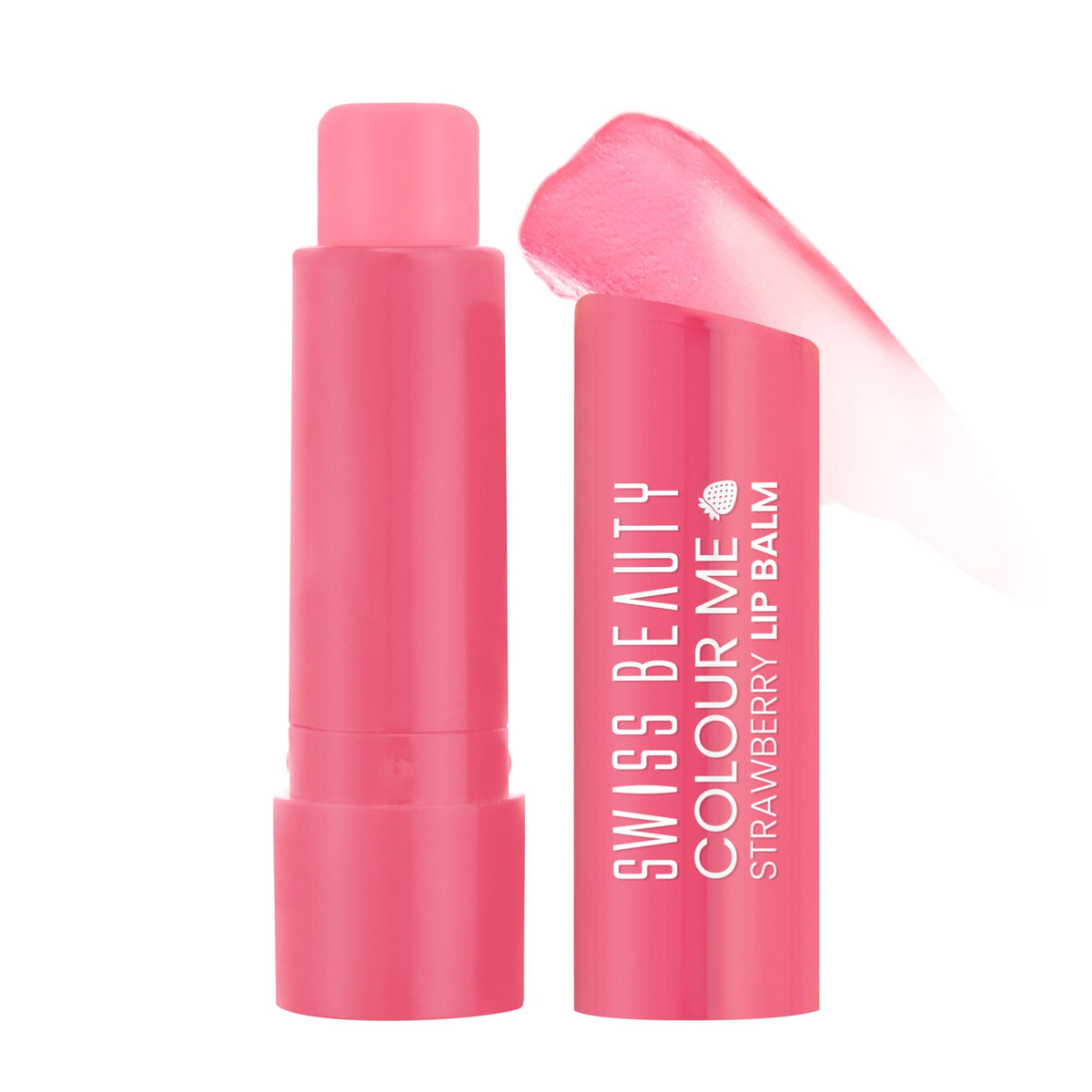 Swiss Beauty Colour Me Tinted Lip Balm For Dry With SPF 15 , Shea Butter and Vitamin E - Strawberry Slush | Grocsy