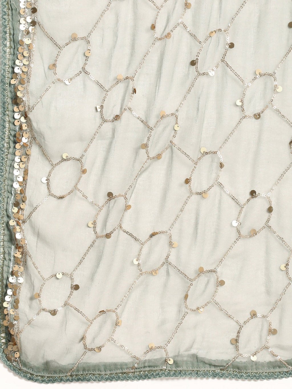 Sangria Women Grey Ethnic Motifs Embroidered Regular Sequinned Chanderi Silk Kurta with Palazzos & With | Grocsy
