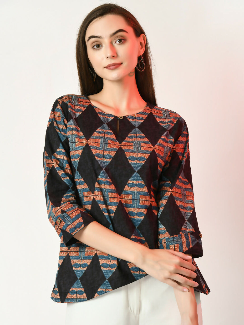 Myshka Women's Multi Printed Top | Grocsy