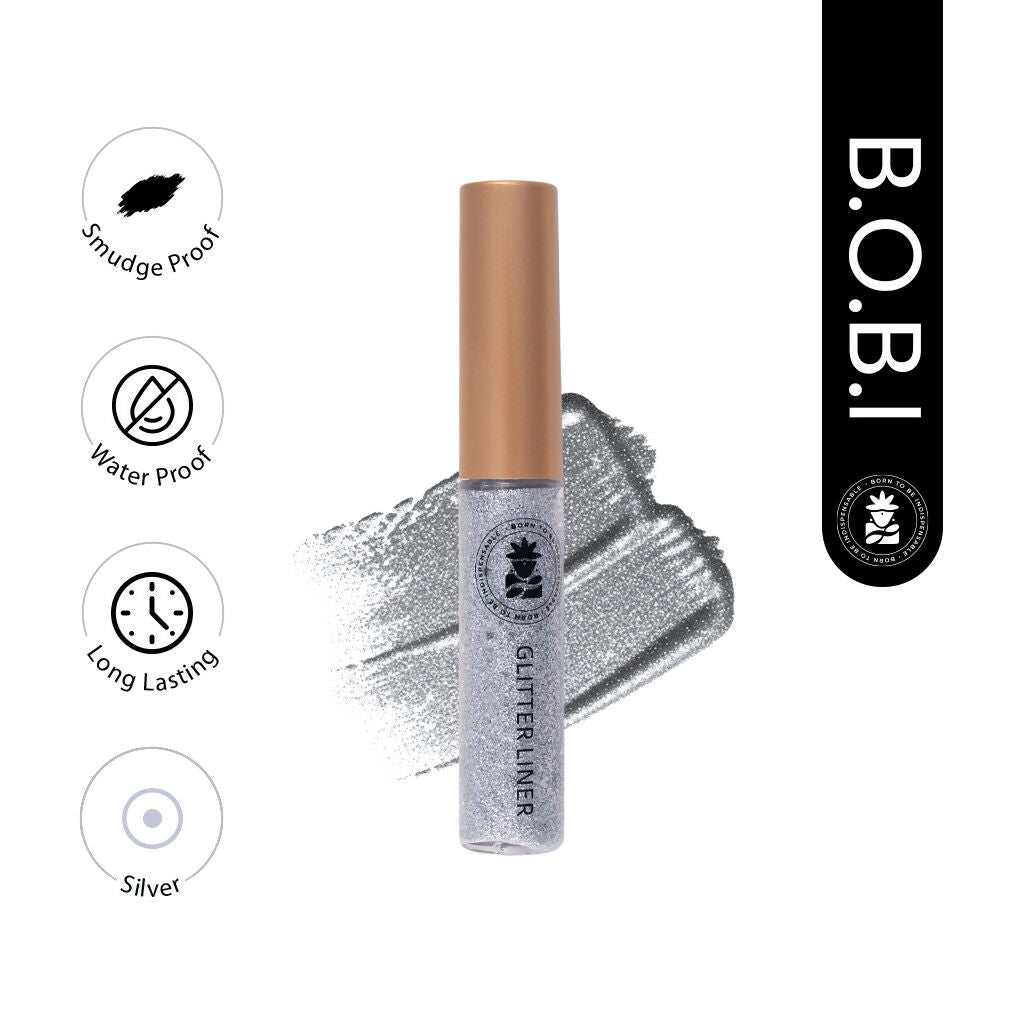 BOBI Glitter Eyeliner Silver Diamond Sparkle Finish | Grocsy