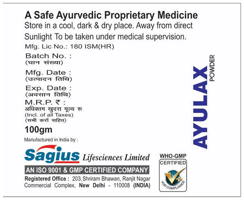 Sagius Ayulax Powder | Grocsy