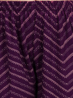 HERE&NOW Purple Ethnic Motifs Printed Pure Cotton Kurta with Trousers & With Dupatta | Grocsy