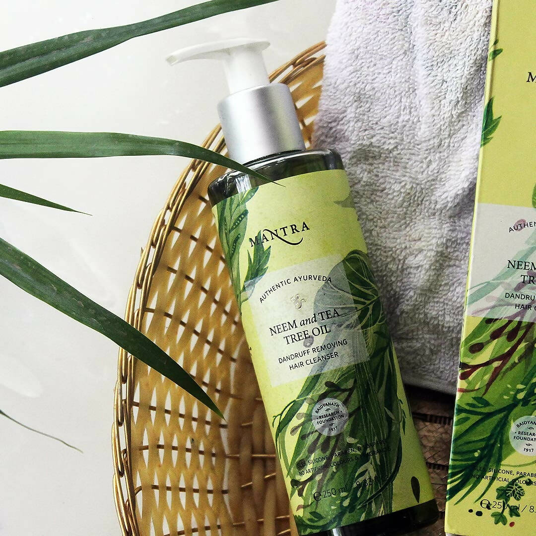 Mantra Herbal Neem and Tea Tree Oil Dandruff Removing Hair Cleanser | Grocsy