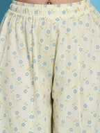 TAG 7 Ethnic Motifs Printed Pure Cotton Flared Ethnic Palazzo | Grocsy
