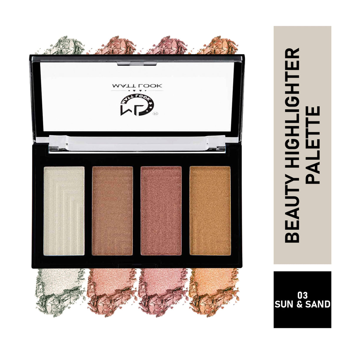 Matt Look Beauty Highlighter Palette - Sun and Sand | Grocsy