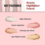 Matt Look Beauty Highlighter Palette - Sun and Sand | Grocsy