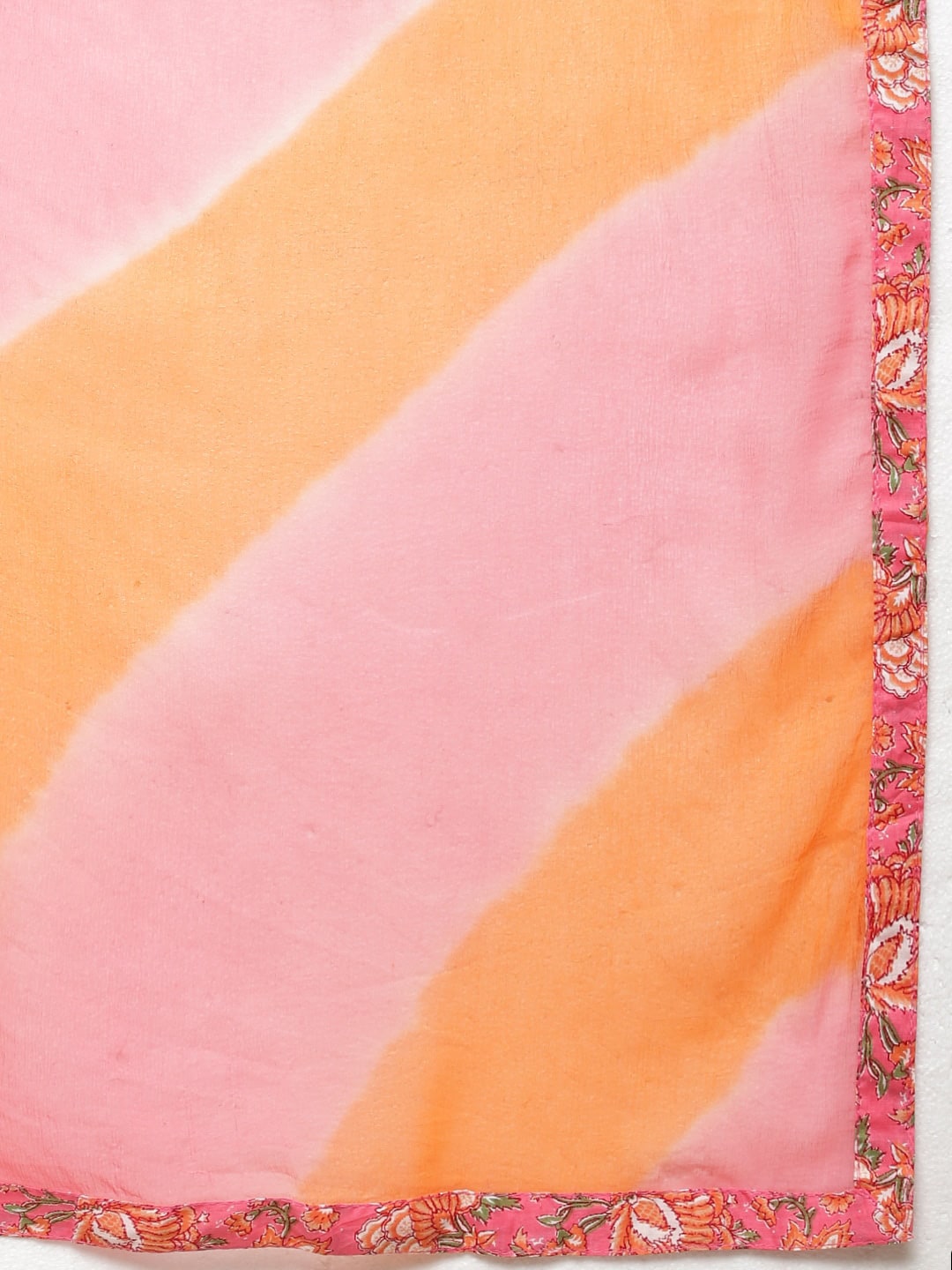 Sangria Women Pink Floral Printed Pure Cotton Kurta with Trouser & Dupatta | Grocsy