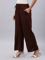 Souchii Brown Liva Ethnic Palazzos | Grocsy