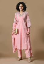 Joban Fashion Pink Cotton Kurta Set | Grocsy