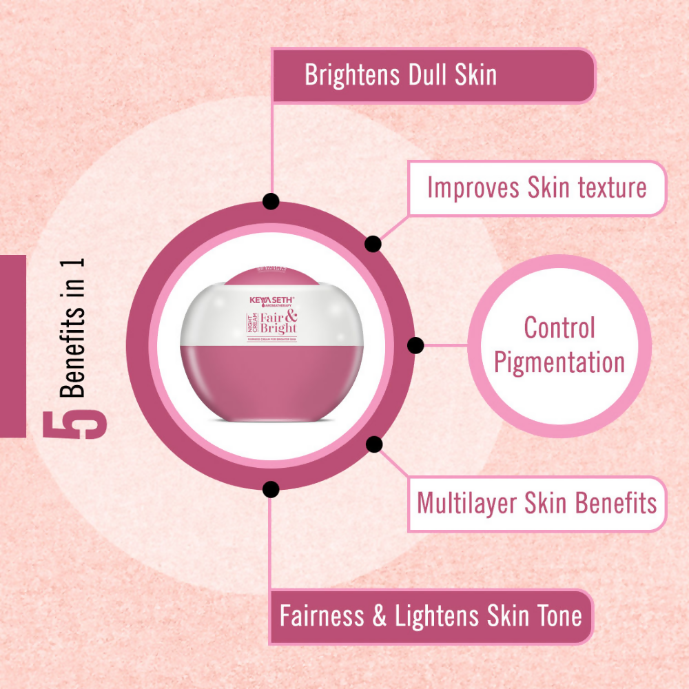 Keya Seth Aromatherapy Fair & Bright Night Cream for Brighter Skin | Grocsy